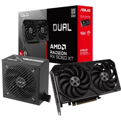 Combo ASUS Placa de video RX 9060 XT 16GB Dual + Fuente ASUS Prime 650W