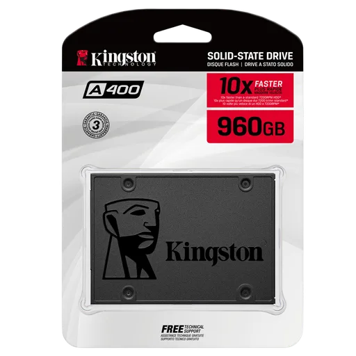Disco sólido SSD Kingston A400 960GB SATA III 2.5" 500MB/s