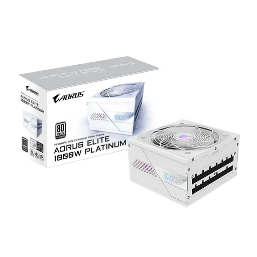 Fuente Gigabyte 1000W 80 Plus Platinum Modular Aorus Elite AE1000PM PG5 ICE ATX 3.0 White