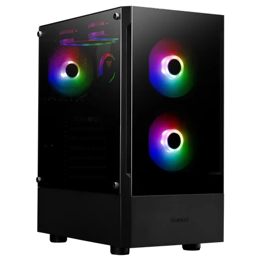 Gabinete Gamdias Talos E3 TG C/Coolers x3 Vidrio Templado