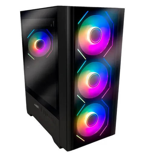 Gabinete Sentey T10 F80 TG C/Coolers x4 ARGB Vidrio Templado