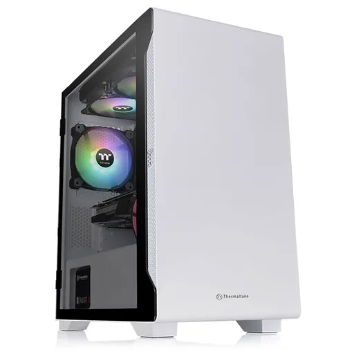 Gabinete Thermaltake S100 TG C/Coolers x1 Vidrio Templado White