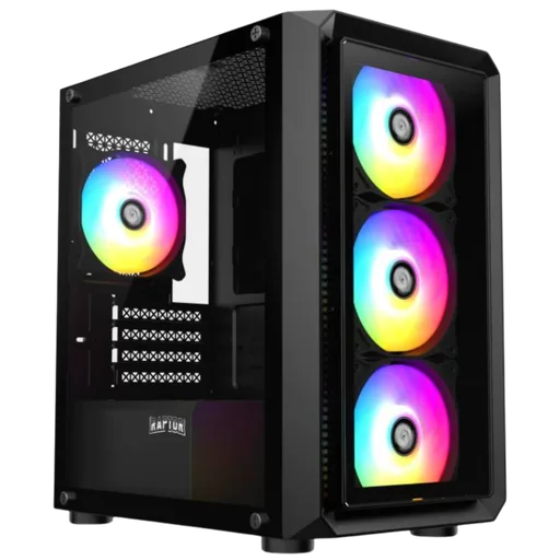 Gabinete Raptor Infinity Glass Vidrio Templado