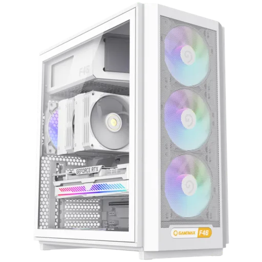 Gabinete GameMax F46 TG Vidrio Templado White