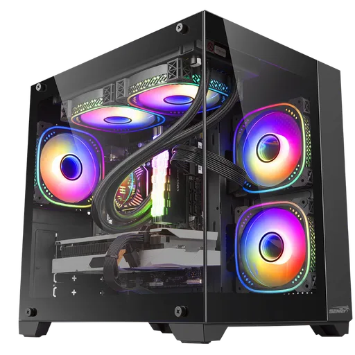 Gabinete Sentey A40 Gs-8200 TG C/Coolers x7 ARGB Vidrio Templado