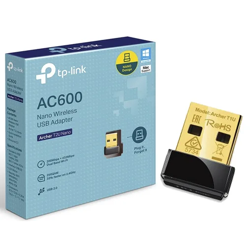Placa de Red USB Tp-Link Archer T2u AC600 Nano