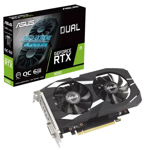 Placa de Video ASUS NVIDIA GeForce RTX 3050 6GB Dual OC