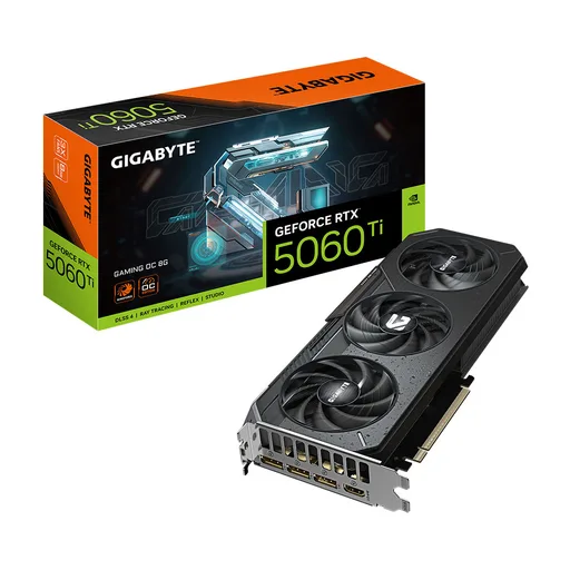 Placa de Video Gigabyte NVIDIA GeForce RTX 5060 Ti 8GB Gaming OC
