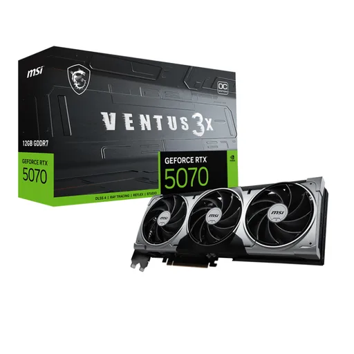 Placa de Video MSI NVIDIA GeForce RTX 5070 12GB Ventus 3X OC