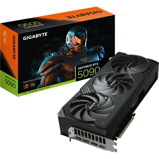 Placa de Video Gigabyte NVIDIA GeForce RTX 5090 Windforce 32GB Gaming OC