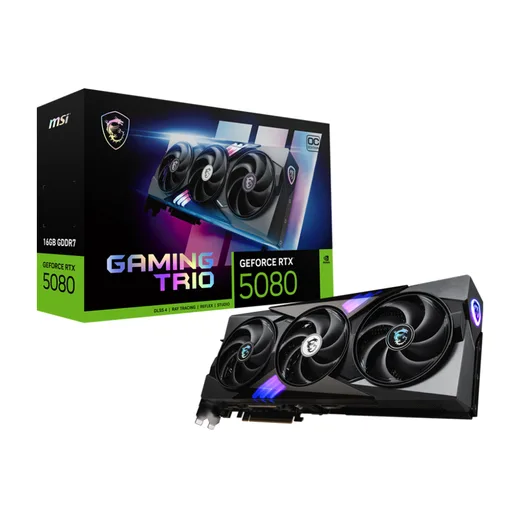 Placa de Video MSI NVIDIA Geforce RTX 5080 Gaming Trio OC 16GB DDR7