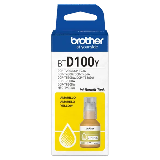 Botella Tinta Brother BTD100Y 5000 Pag (Amarillo)