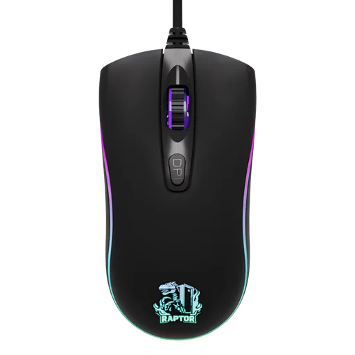 Mouse Raptor Storm Grip 4 Botones USB 3600DPI 7 Colores