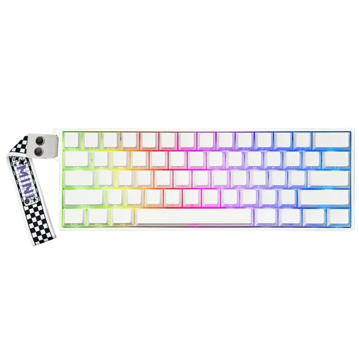 Teclado Magnético AULA Mini60 He Pro Mistcloud Switch Inglés Blanco RGB