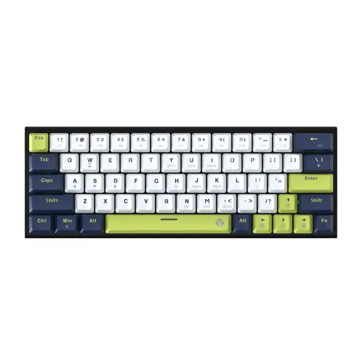 Teclado Mecánico Fantech ATOM63 MK874V2 Mori Edition Taro Switch Inglés White/Blue RGB