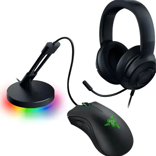 Kit Gamer Razer On Bundle Mouse + Auriculares + Bungee