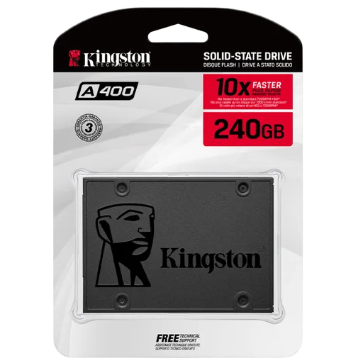 Disco sólido SSD Kingston A400 240GB SATA III 2.5" 500MB/s