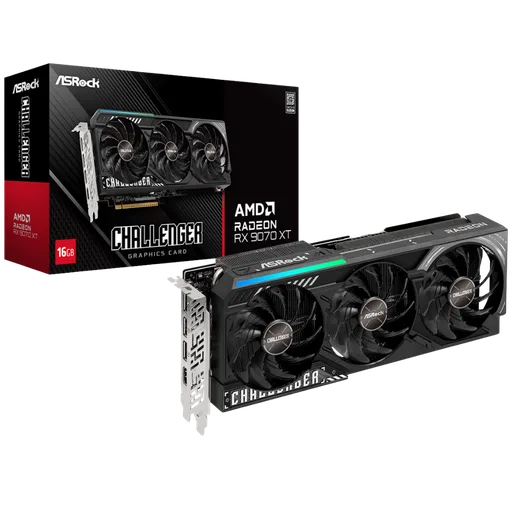 Placa de Video ASRock AMD Radeon RX 9070 XT 16GB Challenger