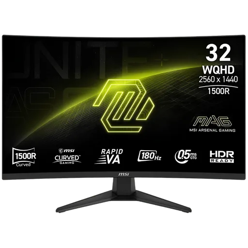 Monitor Gamer MSI MAG 321CQF E18 32" WQHD 180Hz Curvo