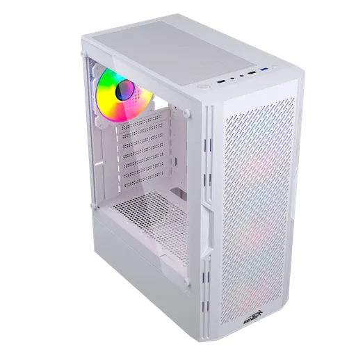 Gabinete Sentey Hunter Mesh TG C/Coolers x4 ARGB Vidrio Templado White