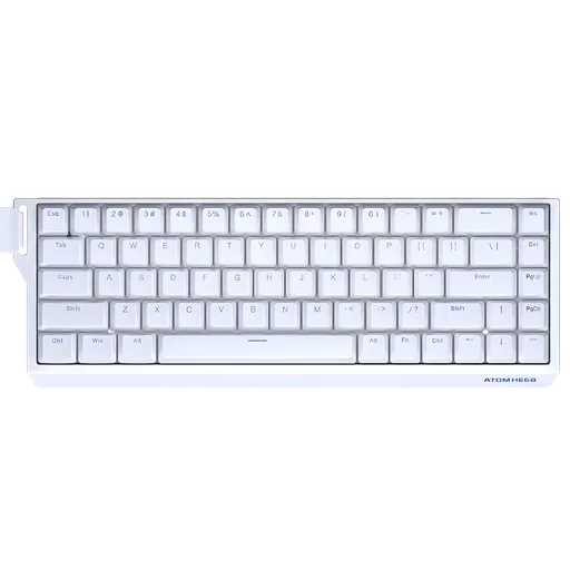 Teclado Magnético Fantech Atom HE68 Emerald Switch Ingles USB-C White