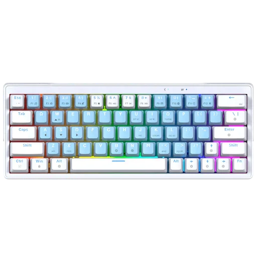 Teclado Mecánico Fantech Atom X63 Taro Switch Blue/White RGB