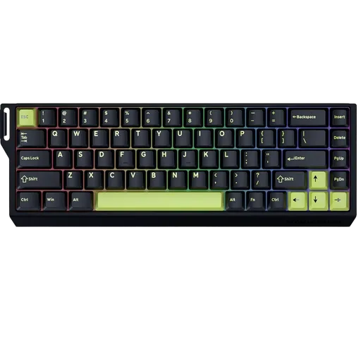 Teclado Magnético Fantech Atom HE68 PRO Emerald Switch Wireless Black ARGB