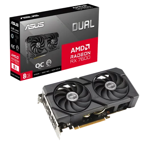 Placa de Video ASUS AMD Radeon RX 7600 8GB Dual EVO OC