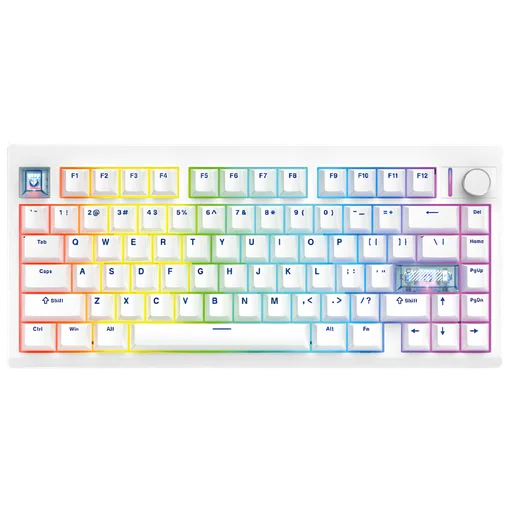Teclado Mecánico Fantech MAXFIT8 White Switch Wireless White ARGB