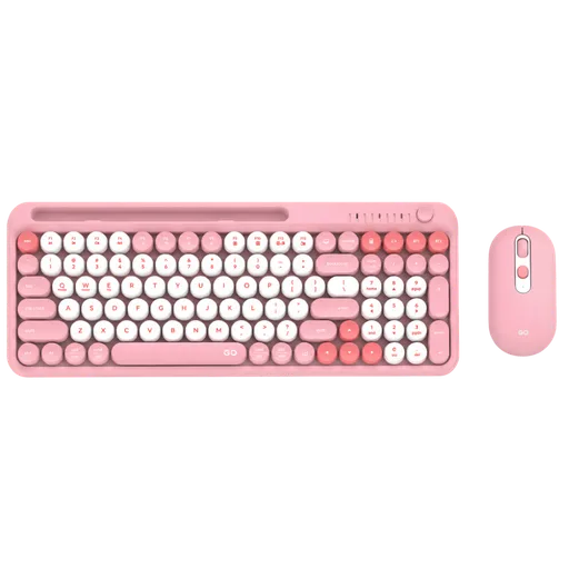Combo Teclado y Mouse Fantech Go MOCHI101 Wireless Pink