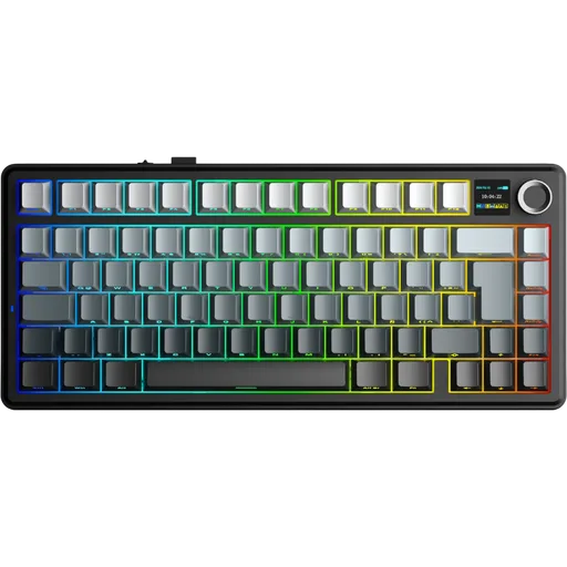 Teclado Mecánico AULA F75 Max Reaper Switch Español Wireless Black Degrade RGB