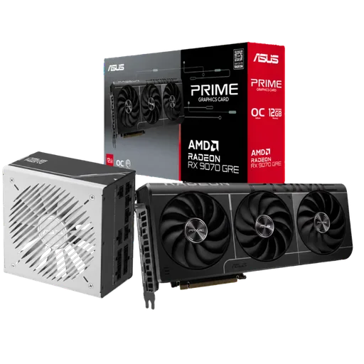 Combo Actualización ASUS AMD Radeon RX 9070 GRE 12GB Prime + Fuente ASUS 750W