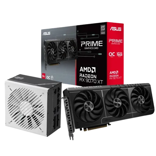 Combo Actualización ASUS AMD Radeon RX 9070 XT 16GB Prime + Fuente ASUS 850W
