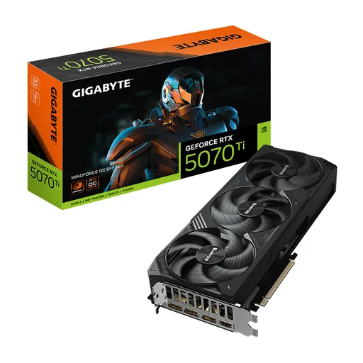 Placa De Video Gigabyte NVIDIA Geforce RTX 5070 Ti Windforce OC SFF 16GB GDDR7