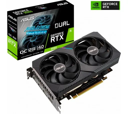 Placa de Video ASUS Dual GeForce RTX 3060 12GB GDDR6 OC V2