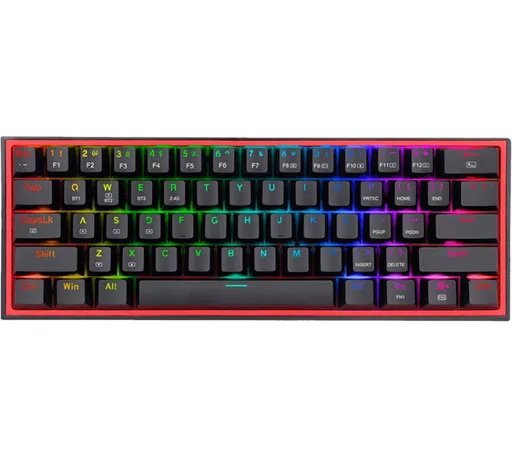 Teclado Mecánico Redragon Fizz Pro K616 Wireless 2.4GHz Bluetooth 5.0 RGB 60% Black