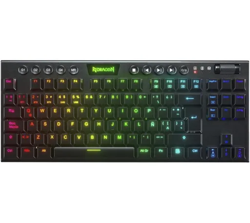 Teclado Mecánico Redragon Horus K621 RGB TKL Low Profile Switch Red Wireless