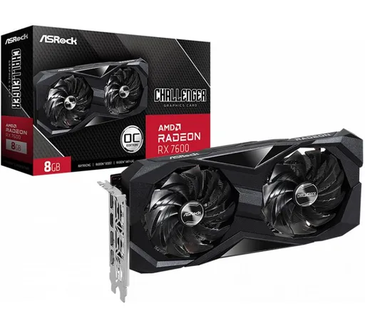 Placa de Video ASRock Radeon RX 7600 8GB GDDR6 Challenger OC