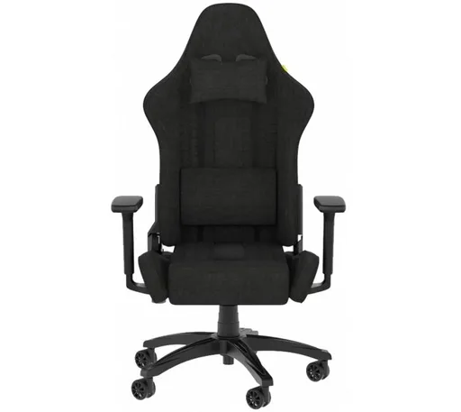 Silla Gamer Corsair TC100 Relaxed Tela Negro 2D (Peso MAX. 120kg)