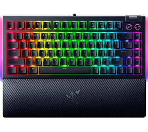 Teclado Mecánico Razer BlackWidow V4 75% 3Gen Tactile Orange Switch 8000Hz Black RGB Chroma