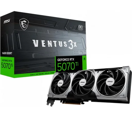Placa de Video MSI GeForce RTX 5070 Ti 16GB GDDR7 Ventus 3X OC