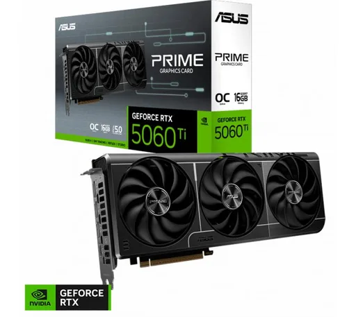 Placa de Video ASUS Prime GeForce RTX 5060 Ti 16GB GDDR7 OC