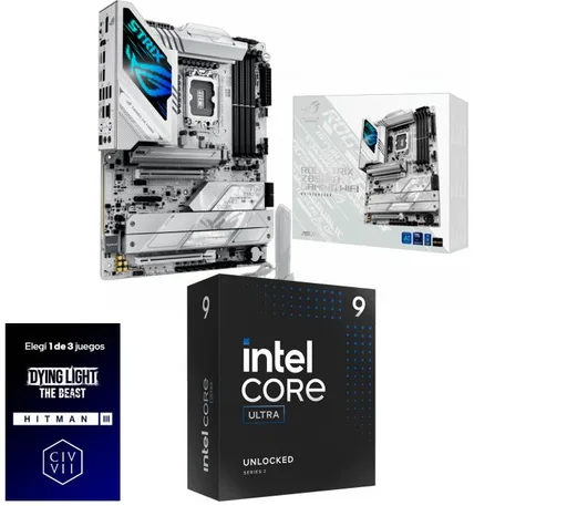 Kit Mother ASUS ROG Strix Z890-A Gaming WiFi + Procesador Intel Core Ultra 9 285K 5.7GHz Turbo Socket 1851