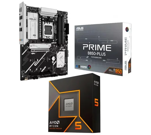Kit Mother ASUS Prime B850-PLUS + Procesador AMD Ryzen 5 9600X 5.4GHz Turbo AM5 - No Incluye Cooler