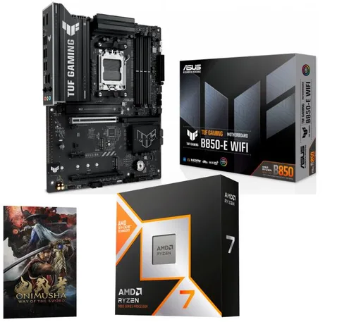 Kit Mother ASUS TUF Gaming B850-E WiFi + Procesador AMD Ryzen 7 9800X3D 5.2GHz Turbo AM5 - No Incluye Cooler