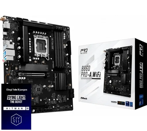 Mother ASRock B860 PRO-A WiFi LGA1851 DDR5