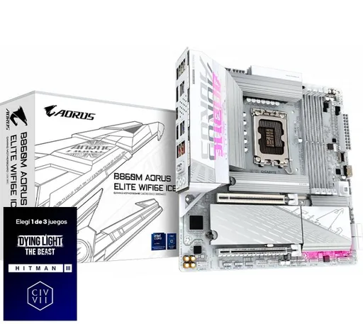 Mother Gigabyte B860M AORUS Elite WiFi 6E ICE S1851