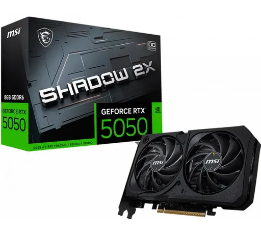 Placa de Video MSI GeForce RTX 5050 8GB Shadow 2X OC
