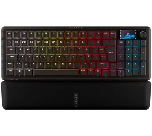 Teclado Mecánico Corsair Vanguard 96 PRO Hall Effect 8000Hz Hyper Polling Switch MGX Hyperdrive Pantalla LCD RGB iCUE