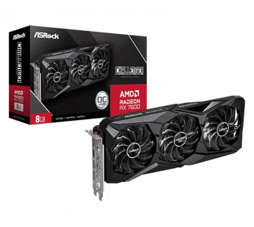 Placa de Video ASRock Radeon RX 7600 8GB GDDR6 Challenger PRO OC